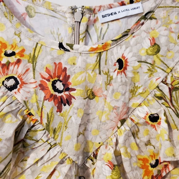 Batsheva May dress, yellow floral, size 8 - Picture 5 of 6